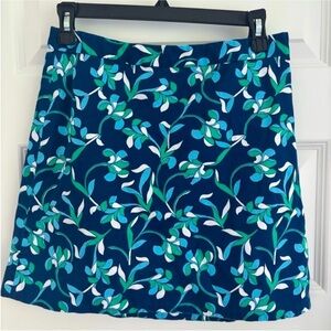 Draper James Navy Floral Mini Skirt